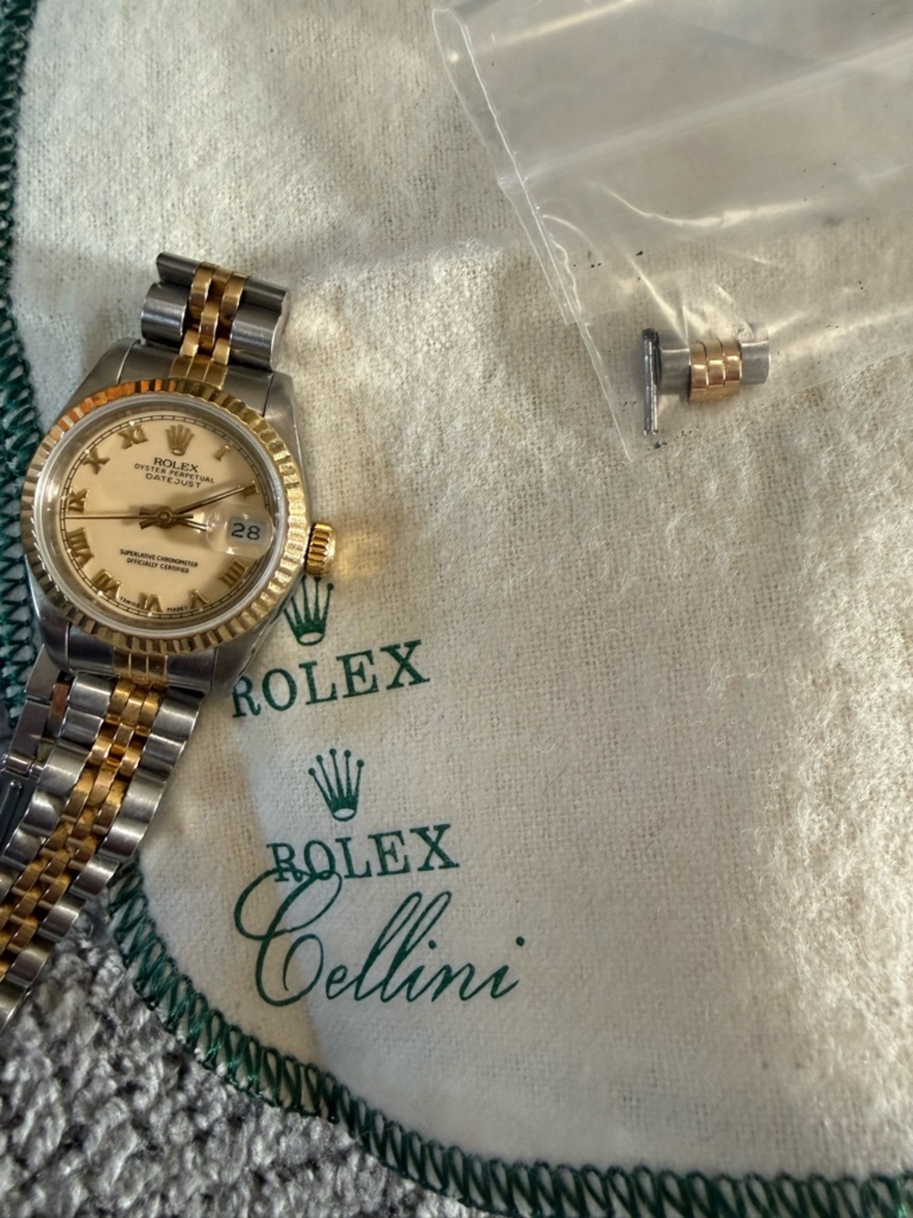 Rolex Ladies Two-Tone Gold and Silver Datejust Watch